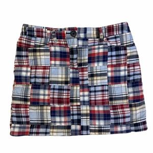 Americana Skirt LOFT Plaid Red White and Blue